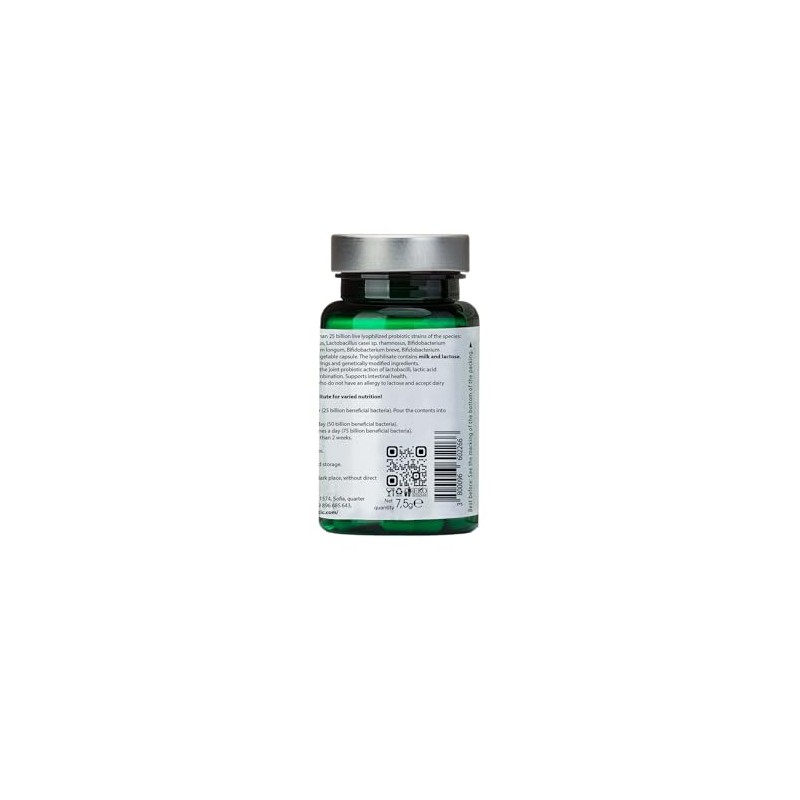 Bio Probiotic Supplement 30 Capsules with Bifidobacterium and Lactobacillus Spp.