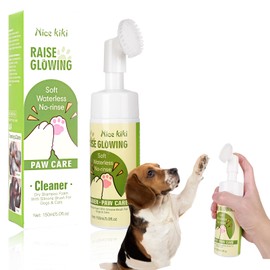 Hingan Pet Paw Cleaner for Dogs（5.0 fl oz）- No-Rinse Foam Pet Paw Washer with Silicone Brush Head for Puppy, Small, Medium,Large Dogs and XL Breed,Clean Muddy Paws,PH Balanced Foaming Dog Foot Washer