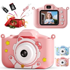 GALASALA Camara para Niños Digital Pantalla 1080P,4800w Píxeles,Pantalla IPS 2.0 Camara Fotografica Niños,Juguetes para Niña Tarjeta Memoria 64GB,Rega