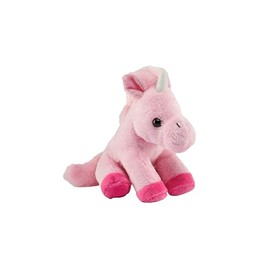 Wild Republic Pocketkins Eco Unicorn Pink, Stuffed Animal, 5 Inches, Plush Toy, Made from Recycled Materials, Eco Friendly