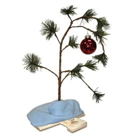ProductWorks Product Works 24-Inch Charlie Brown Christmas Tree with Linus's Blanket Holiday