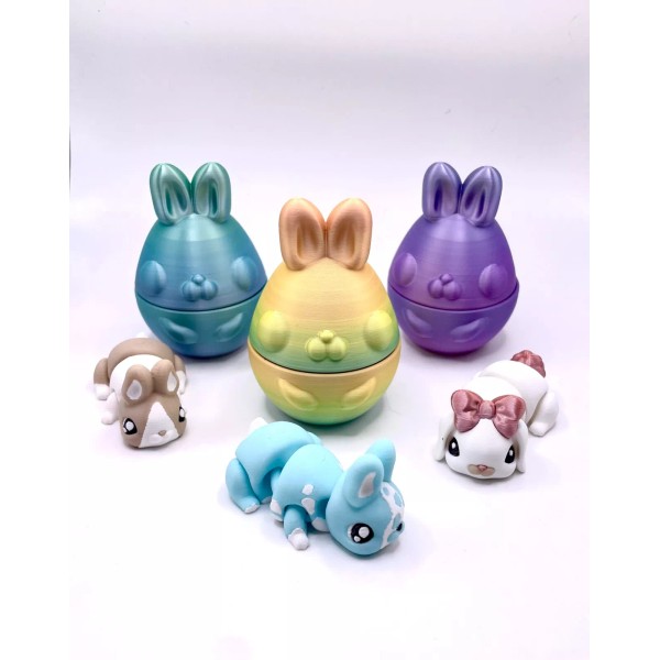 RSVP Custom Creations One 3D Printed Small Rainbow Easter Egg