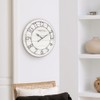 Presentime & Co Classic Farmhouse Shiplap Clock, 19.5 inch, Galvanized