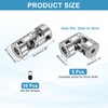 sourcing map 5pcs Universal Joint Shaft Coupling, 3mm to 5mm