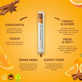 Wonder Toothpicks with Flavour, 200 x Toothpicks,Individually Packed,in 8 Refreshing Varieties,Gentle Oral Hygiene, Fresh Breath,Individually Packed Toothpicks with Flavour (Hell Cinnamon Orange, 200)