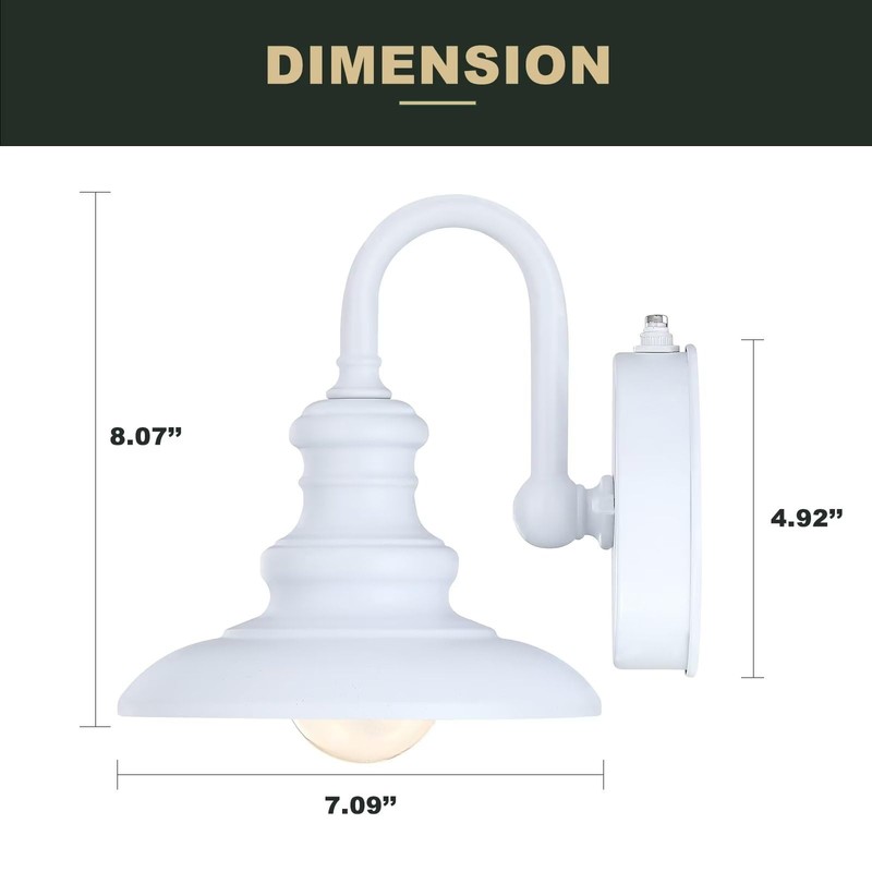 LONEDRUID Dusk to Dawn Sensor Outdoor Gooseneck Barn Light Fixtures