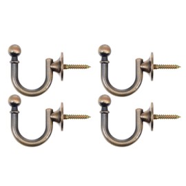 Tofficu Juego De 4 Ganchos Decorativos Para Cortinas, Soporte De Pared Multifuncional En S Para Colgar Bolsas, Sombreros Y Accesorios, Acero Inoxidable