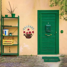 welcome sign Sunflower Welcome Sign Metal Hanging Welcome Plaque for Wall Front Door