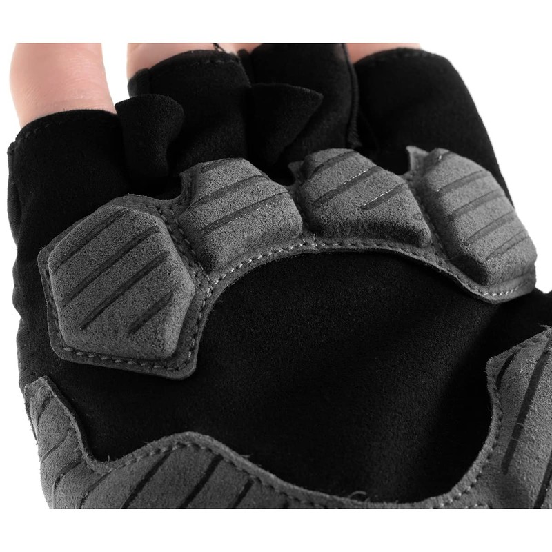 Komine GK-2593 Protective Fingerless Mesh Gloves for Motorcycles Light Grey