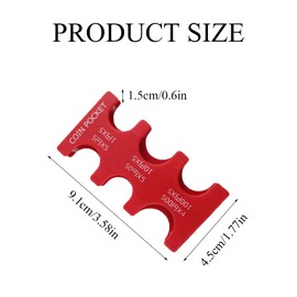 Generic 2 Pcs Japanese Yen Coin Holder Hard Case Organizer and Storage for Coins Rectangle JPY Coin Organiser and Dispenser, Plastic Coin Sorter Wallet with 6 Slots (Black, Red)