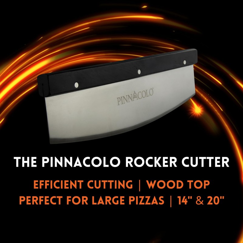 PINNACOLO 20 Inch Sharpenable Rocker Cutter with Wood Top -