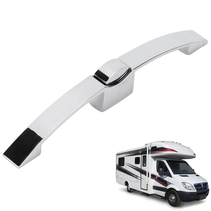 RV Push Button Pull Handle Latch Lock Arc Shape Glossy
