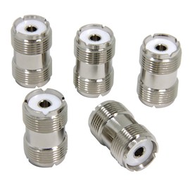 Ancable UHF PL-259 Female to UHF PL-259 Female Coaxial Adaptor Connector Coupler Joiner for CB Ham Radio Antenna Pack of 5