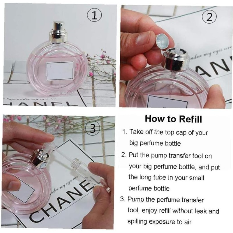 baolaili 10pcs Perfume Dispenser & Refillable Bottle Cosmetic Atomiser for