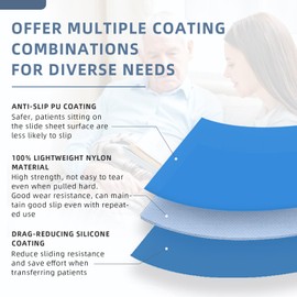 EZ Assistive Tubular Transfer Slide Sheet for Moving Patients,Draw Slide Sheet and Sliding Board for Elderly Transfers in Cars,Wheelchairs,Bed,Purple,Pack of 1 Count (27.6"x47.2)