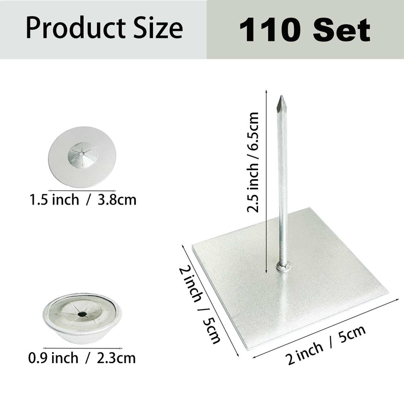HXymxkeqi 330 PCS / 110Set Self Stick Insulation Pins 2-1/2inch,