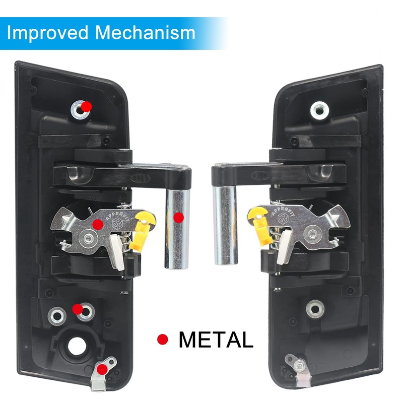 APPERFiT Pair Exterior Door Handle (Matte Black) for 350Z 2003