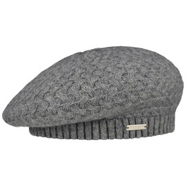 Seeberger Yakina Women's Merino Knit Beret Hat, gray