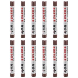 PATIKIL Furniture Repair Crayons, 12 Pcs Wax Wood Filler Sticks Wood Wax Crayons for Scratches, Wood Floor, Holes, Tables, Black Walnut