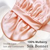 100% Mulberry Silk Bonnet for Sleeping Women, Real Silk Bonnet