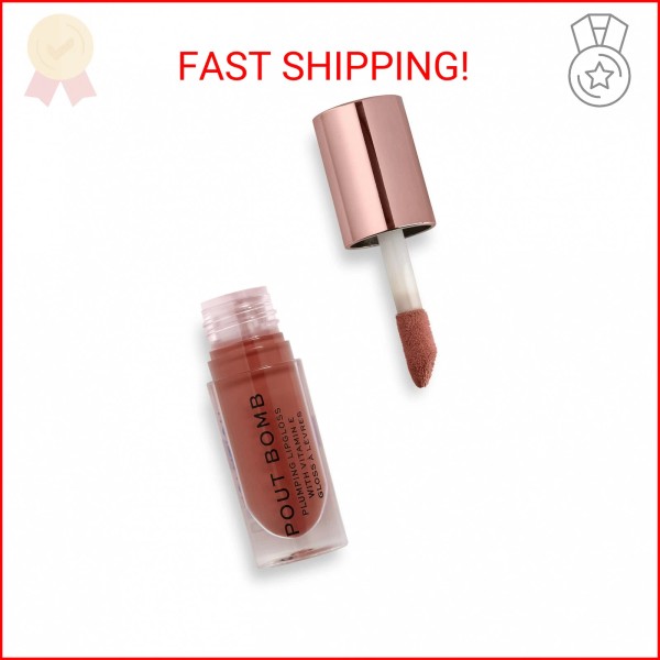 Revolution, Pout Bomb Plumping Lip Gloss, High Shine, Rich Glossy