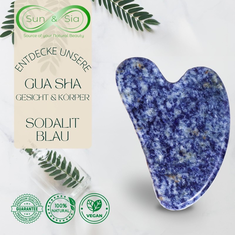 Sun & Sia - Natural Stone Gua Sha - Blue