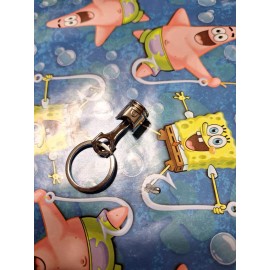 Chrome Metal Piston ~ Keychain, Keyfob, Engine Fob Key Chain Ring Gifts NIP