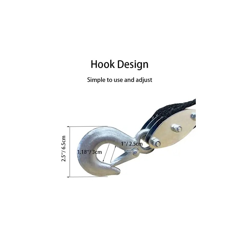 Manual Rope Hoist Pulley System Polypropylene Rope Hoist 50ft 2000