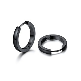 U7 Huggie Hoop Earrings for Women Men Mini Hoop Earrings 8/10/12/14/16 mm Chunky Small Hoop Earrings Stainless Steel Earrings Accessory, Stainless Steel