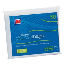 Kordis Large Adult Incontinence Disposal Bags - 3 x 50 Bags. Fragranced Nappy Sacks With Tie Handles - Disposable & Discreet. Hygienic Waste Disposal Of Incontinence Pads. 150 Bag Count - 32 x 42cm