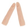 PACKOVE 2pcs Flexible Silicone Nail Practice Fingers Movable Hand Model