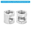 PATIKIL M10x1mm Hexagon Coupling Nut, 6 Pack 15mm Thread Zinc