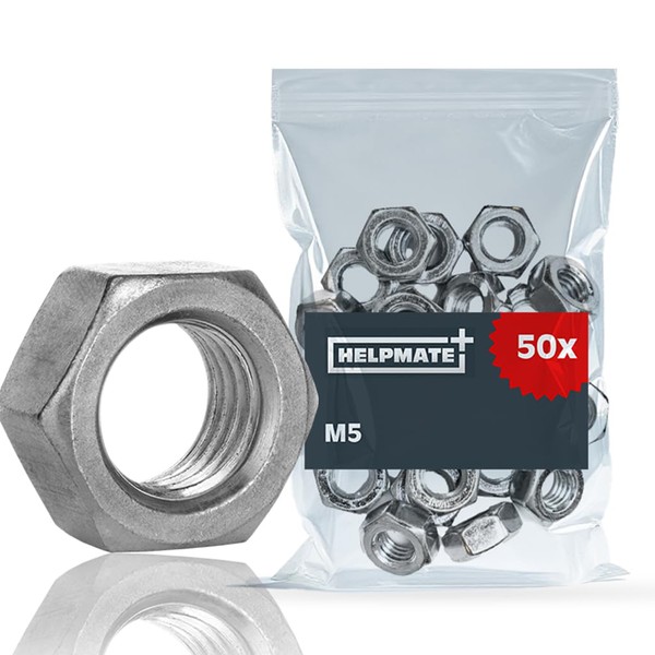 HELPMATE M5 Hex Nut DIN 934 - Galvanized Steel -