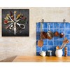 levandeo Wall Clock Glass 30 x 30 cm Glass Picture