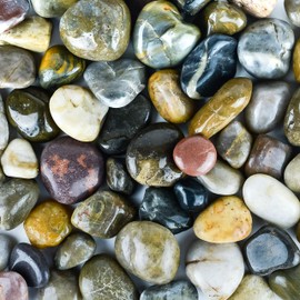 5 lbs Approx. 82 River Rocks Stones for Plants Pebbles for Indoor Plants | Aquarium Fish Tank Rocks | Polished Decorative Rocks for Vases (1.6-2.4 Inches)