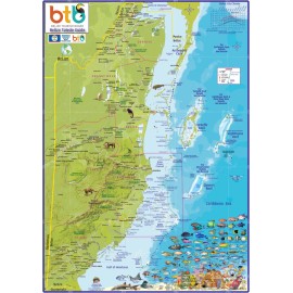 Belize Tourism Board Toledo Belize Adventure Big Falls Trails Map by Franko Maps