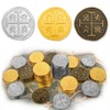 Byhoo 100 Pcs Metal Pirate Token Coins Set, Realistic Treasure