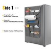 Rexmica Mini Fridge Organizer, Fridge Dust Cover with 14 Pockets
