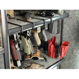 BOOSTEADY 10 PCS Gun Rack, Pistol Rack for Gun Safe Shelf or Stack On Gun Cabinet, Gun Safe Accessory, Handgun Hanger Pistol Organizer for Display, Gifts for Hunters