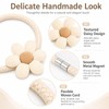 2 Pack 42cm Flower Magnetic Curtain Tiebacks for Living Room