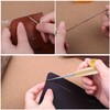 EOWVISN 10 Piece Small Black Thread Leather Hand Sewing Set,