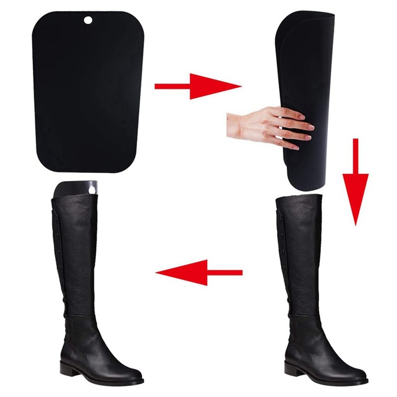 QUUPY 2Pairs Plastic Boot Shapers Form Inserts 4Sheets Tall Boot