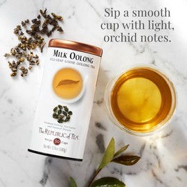 The Republic of Tea — Milk Oolong Full-Leaf Loose Tea, 1 lb Bulk Bag, Steeps 200 Cups