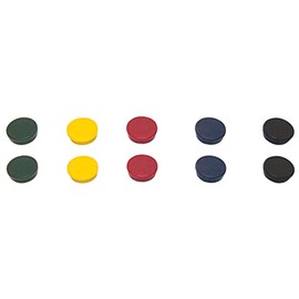 Bi-Office Bi-Silque 30 mm Round Magnet - Assorted Colours (Pack of 10),IM130909