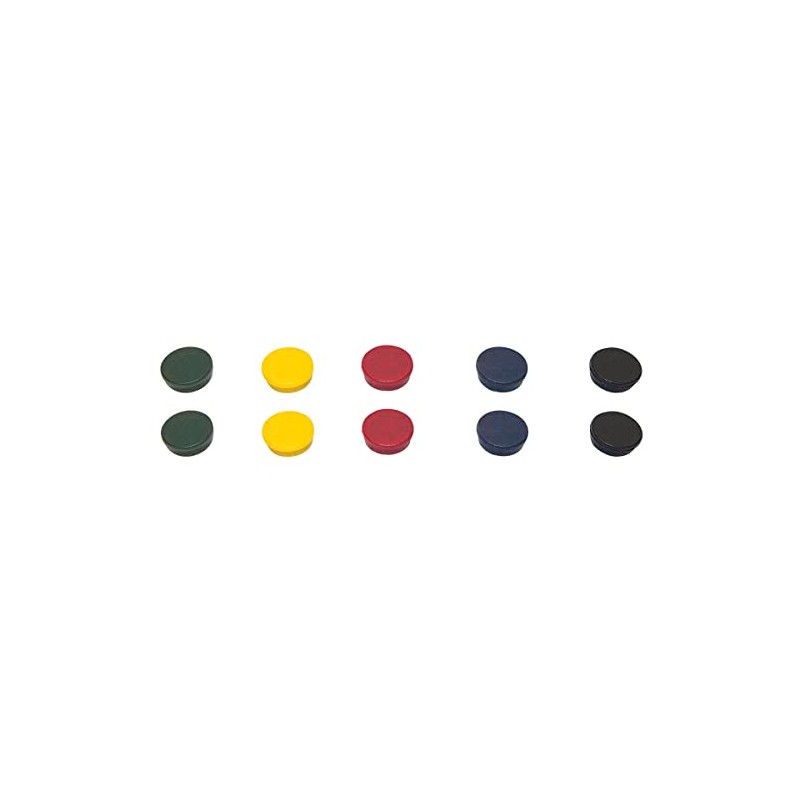 Bi-Office Bi-Silque 30 mm Round Magnet - Assorted Colours (Pack