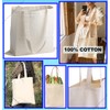 JMS Bridge Pack of 1/3/5/10/25/50/100 Plain Natural Cotton Shopping Tote