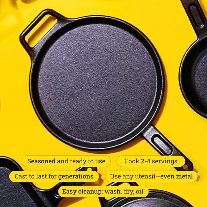 Lodge BOLD 12 Inch Seasoned Cast Iron Griddle, Design-Forward Cookware