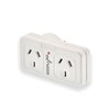 Sansai 2400W Surged Double Left Power Adaptor Plug Socket 240V
