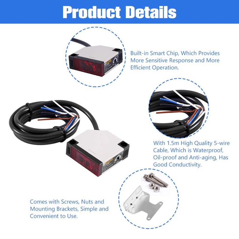 Photoelectric Sensor Switch, 90-250V AC 3A E3JK-R4M1 Specular Reflection Photoelectric