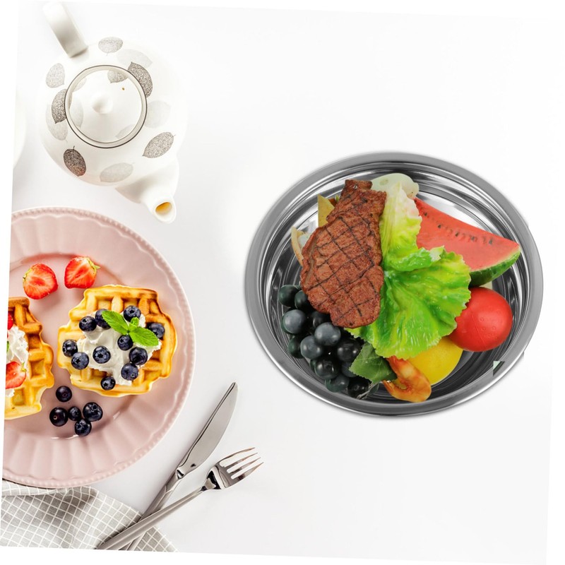MAGICLULU 2Pcs Stainless Steel Salad Bowls with Lids Heights Rustproof